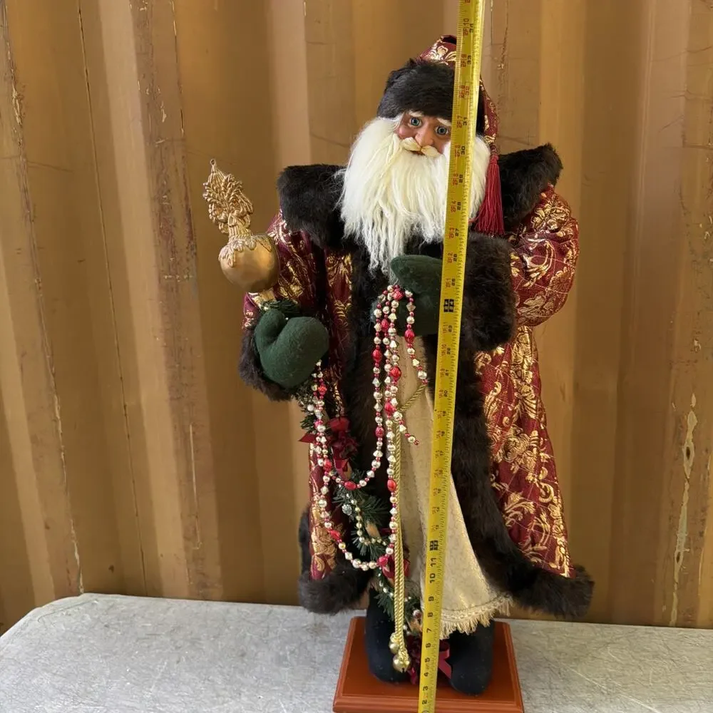 Victorian Santa Claus St Nick Father Christmas Free Standing 3’ Tall Decoration